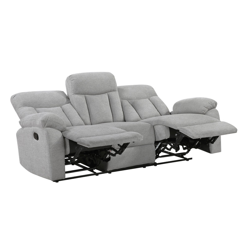Home Elegance Jules Gray Double Reclining Sofa