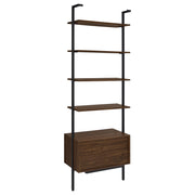 Coaster Furniture Owens Walnut Brown 3pc Wall Mounted Bookshelf Set