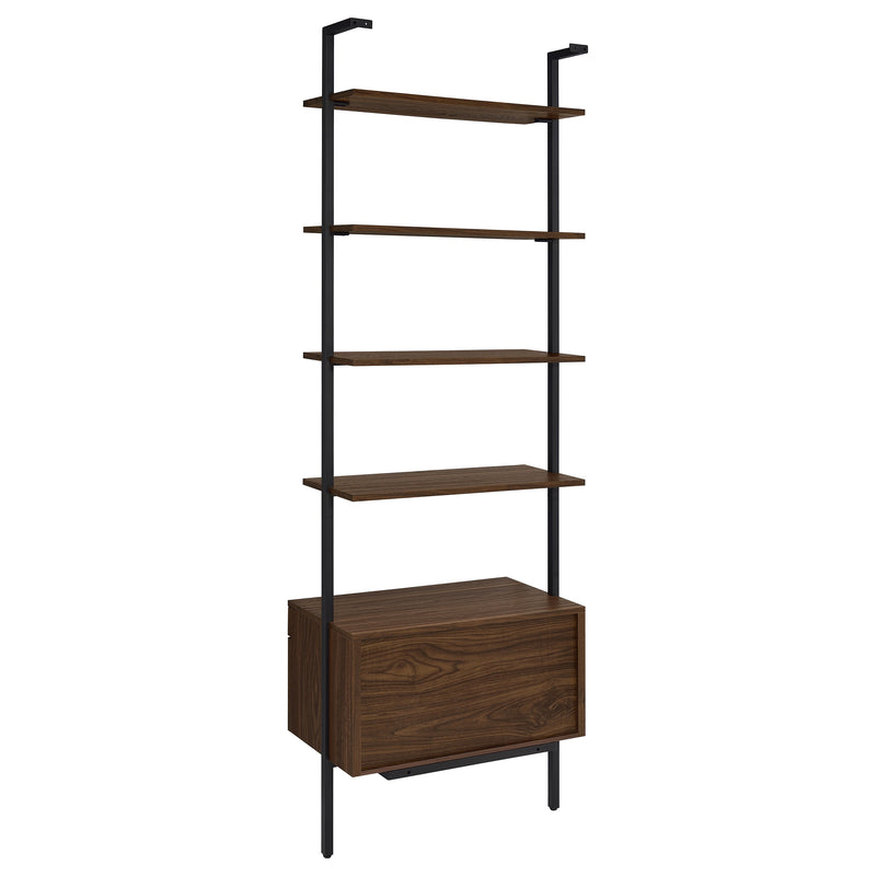 Coaster Furniture Owens Walnut Brown 3pc Wall Mounted Bookshelf Set