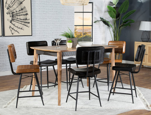 Coaster Furniture Partridge Natural Sheesham 7pc Counter Height Set