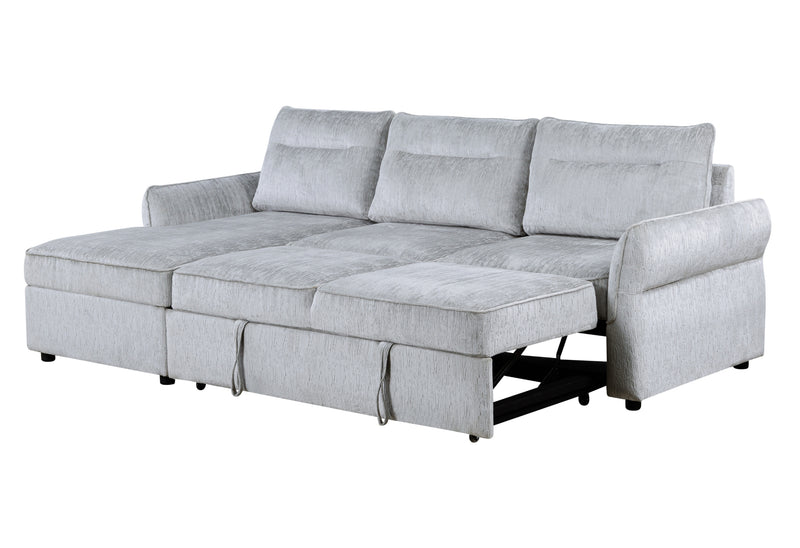 Global Furniture U0301 Grey Pull Out Sofa Bed