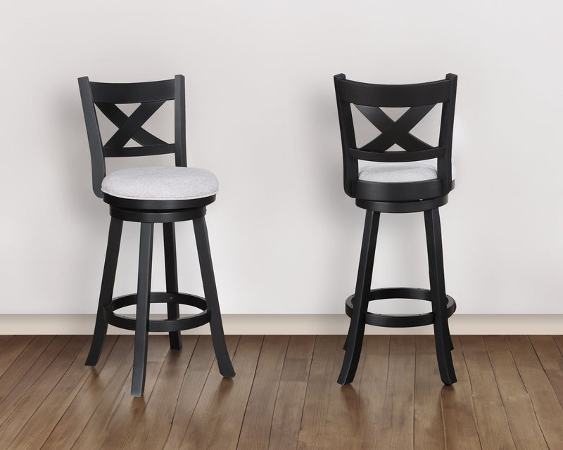 2 Crown Mark Kipper Dove Swivel Bar Stools