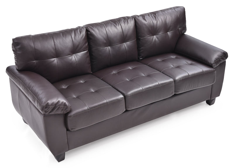 Glory Furniture Gallant Cappuccino Faux Leather Sofa