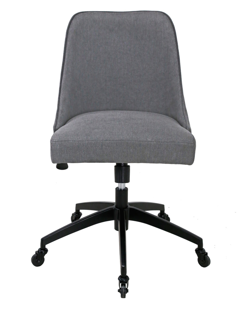 Steve Silver Kinsley Gray Swivel Upholstered Desk Chair