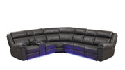 Galaxy Home Aviator Gray Recliner Sectional