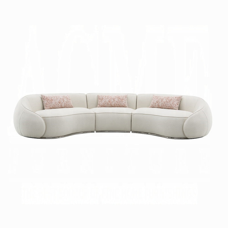 Acme Furniture Sahara Beige Sectional with Ottoman
