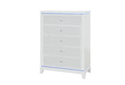 Global Furniture Alina White Chest with LED