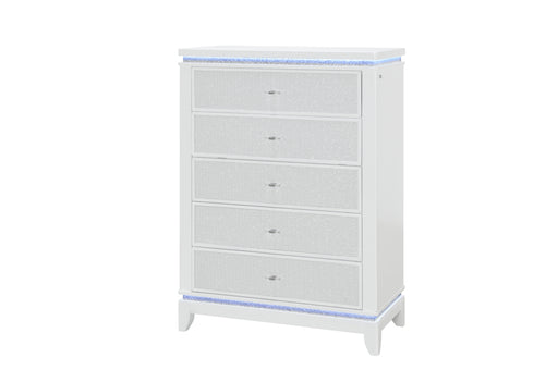 Global Furniture Alina White Chest with LED