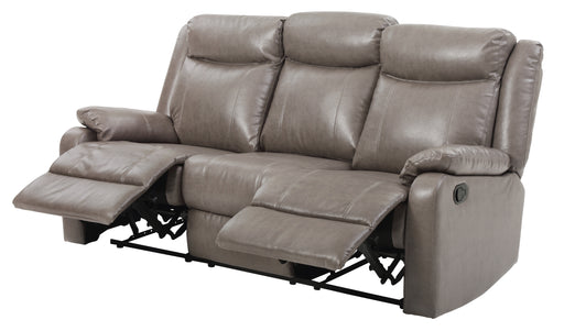 Glory Furniture Ward Gray Faux Leather Double Reclining Sofa