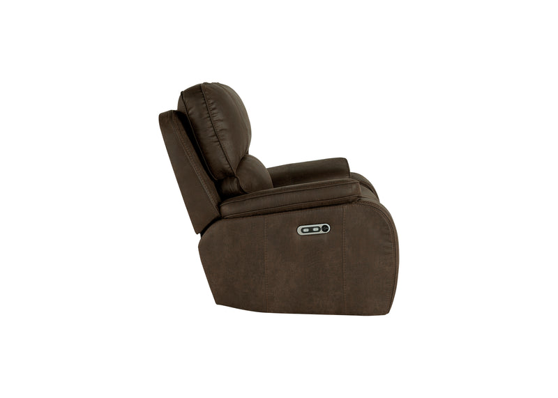 New Classic Furniture Brooking Brown Power Glider Recliner