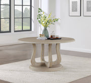 Coaster Furniture Trofello White Washed Brown Pedestal Dining Table