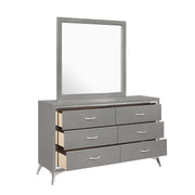 New Classic Furniture Huxley Gray Dresser and Mirror