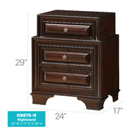 Glory Furniture LaVita Oak Nightstand