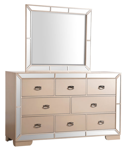Glory Furniture Hollywood Hills Pearl Dresser and Mirror