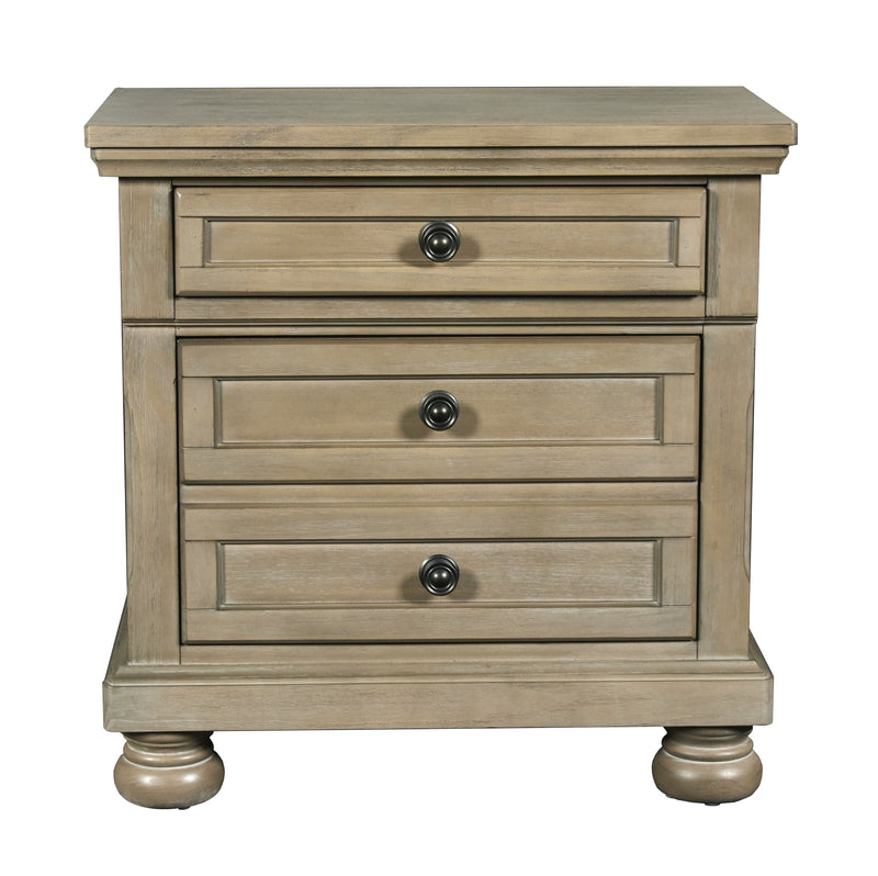 New Classic Furniture Allegra Gray Pewter Nightstand