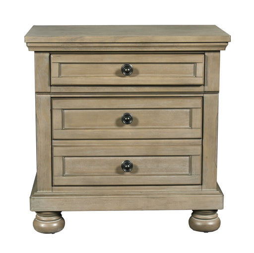 New Classic Furniture Allegra Gray Pewter Nightstand