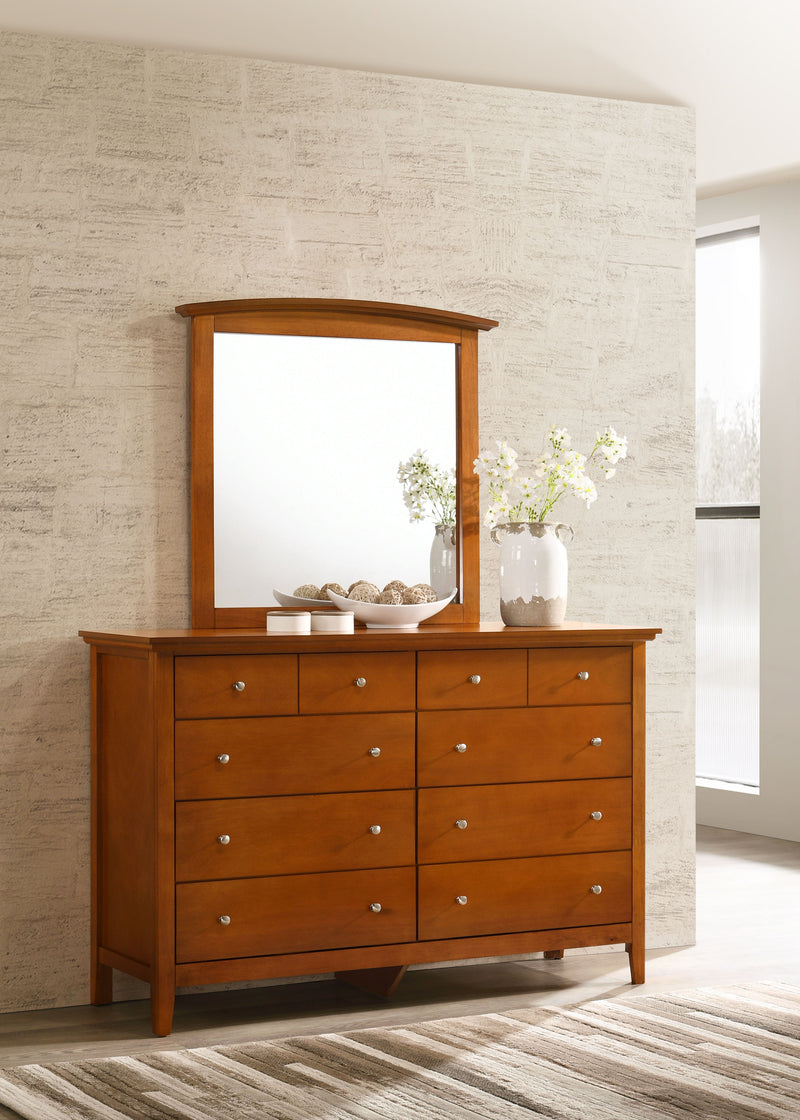 Glory Furniture Hammond Yellow Dresser and Mirror