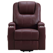 Coaster Furniture Armstrong Red Power Lift Massage Recliner