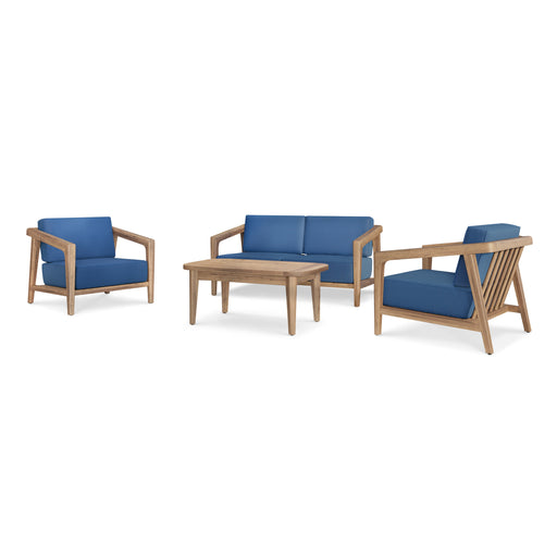 New Classic Furniture Bali Blue 4pc Outdoor Seating Set