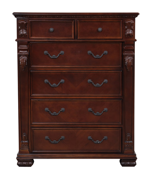 Glory Furniture Lyndon Cherry 6 Drawer Chest