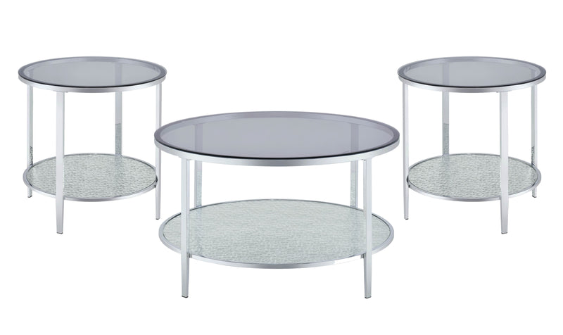 Steve Silver Frostine Silver 3pc Coffee Table Set