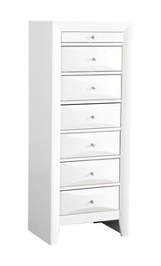 Glory Furniture Marilla White 7 Drawers Lingerie Chest
