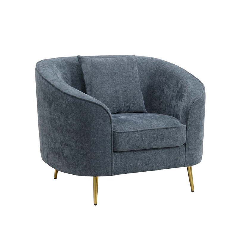 Acme Furniture Nakendra Cobalt Gray Chair With Pillow