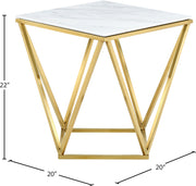 Meridian Furniture Mason Gold End Table