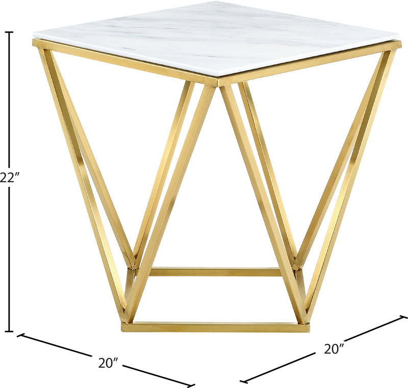 Meridian Furniture Mason Gold End Table