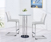 Global Furniture D208BT-D915BS White 3pc Bar Height Set