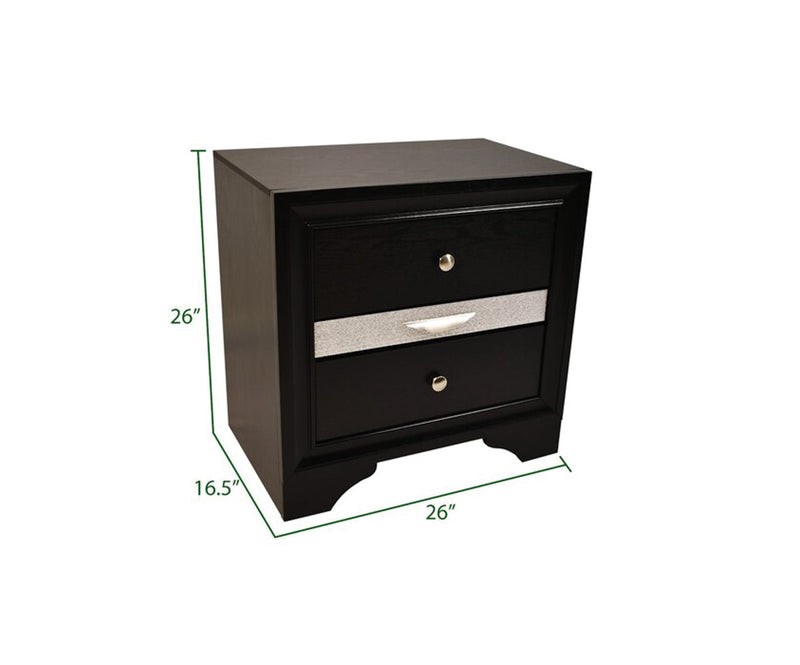 Galaxy Home Matrix Gray Wood Night Stand