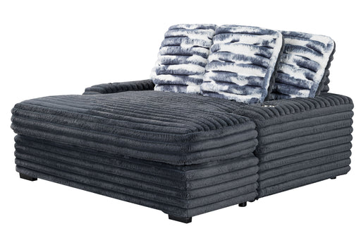 Global Furniture U8291 Grey Lounger Sofa with USB