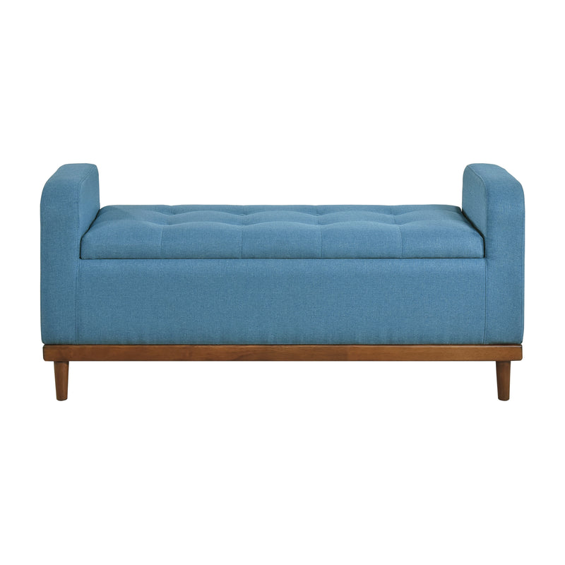 Home Elegance Brigitte Blue Lift Top Storage Bench