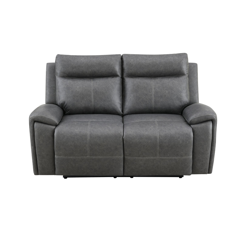 Steve Silver Gaston Gray Manual Loveseat
