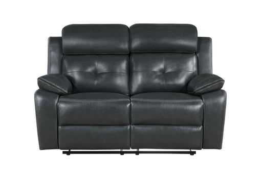Global Furniture U5050 Black Grey Welt Reclining Loveseat