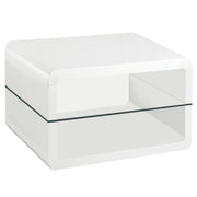 Coaster Furniture Elana Glossy White 3pc Coffee Table Set