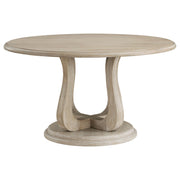 Coaster Furniture Trofello White Washed Brown Pedestal Dining Table