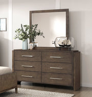 Home Elegance Emmett Brown Walnut Dresser And Mirror