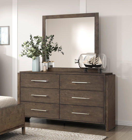 Home Elegance Emmett Brown Walnut Dresser And Mirror