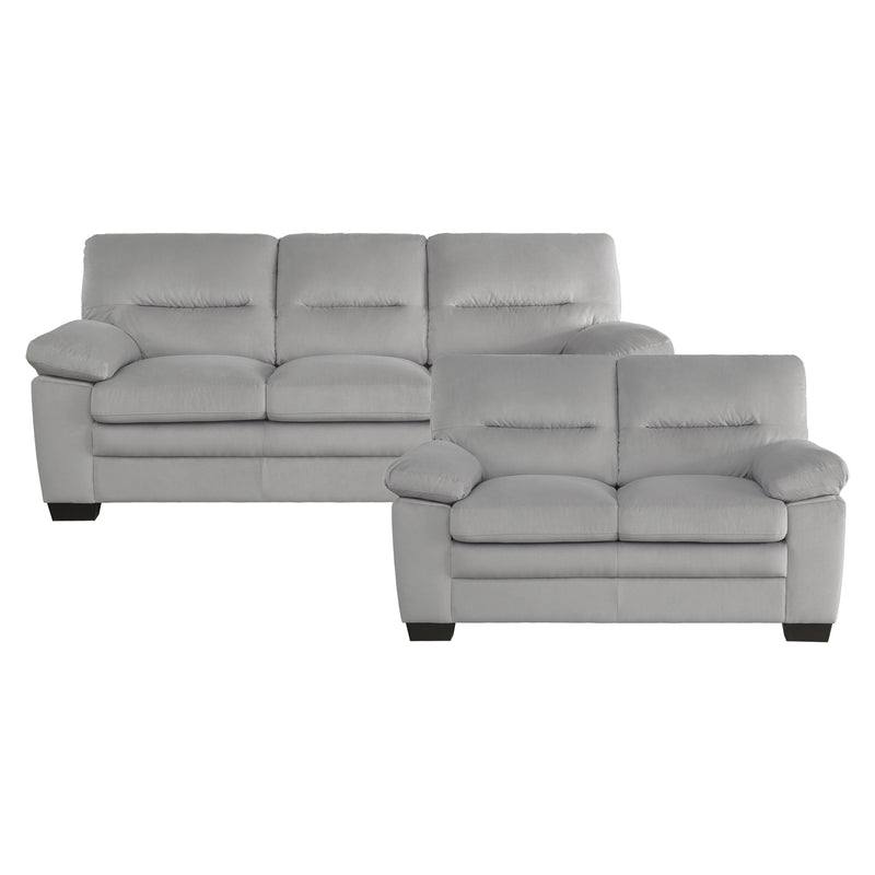 Home Elegance Keighly Gray 2pc Living Room Set