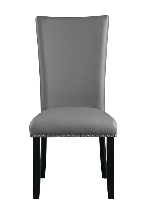 2 Acme Furniture Caralin Gray Black Side Chairs
