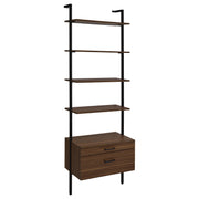 Coaster Furniture Owens Walnut Brown 3pc Wall Mounted Bookshelf Set