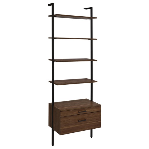 Coaster Furniture Owens Walnut Brown 3pc Wall Mounted Bookshelf Set