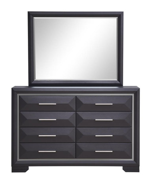 Glory Furniture Liverpool Black Dresser and Mirror