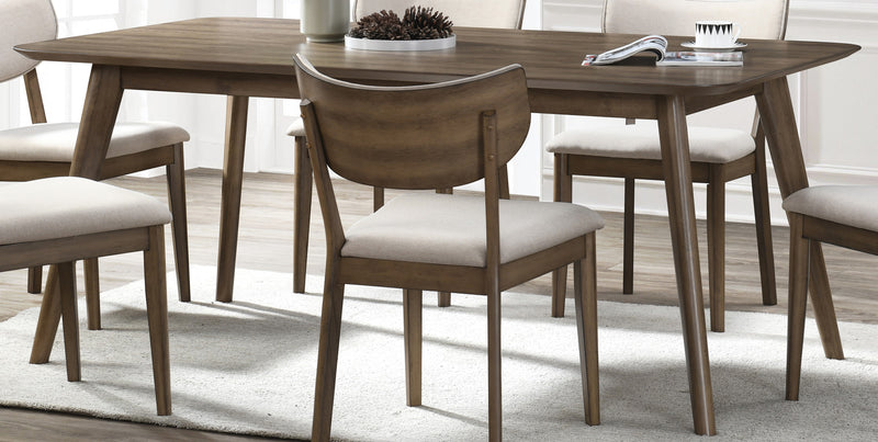 New Classic Furniture Rex Walnut 72 Inch Rectangle Dining Table