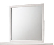 Crown Mark Akerson White Dresser and Mirror