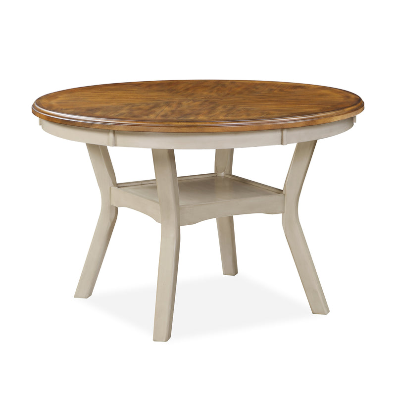 New Classic Furniture Mitchell Two Tone Bisque Brown 5pc Dining Set