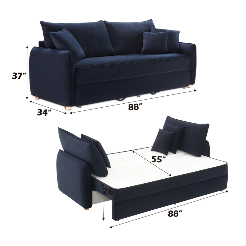 Acme Furniture Irina Blue Sofa Sleeper