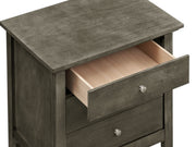 Glory Furniture Hammond Silver Champagne 3 Drawers Nightstand