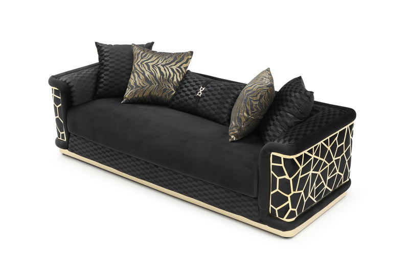 Glory Furniture Talia Black Sofa